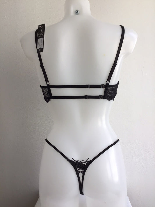 Dessous Set Luxxa Panama Bänder BH & String Ouvert