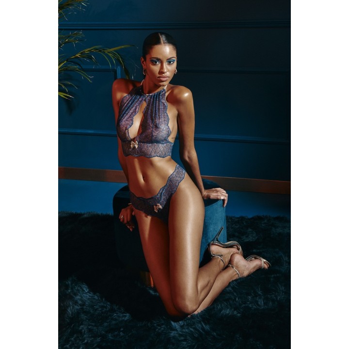 Bracli Set  Sydney Bralette, Double & Glove Blau