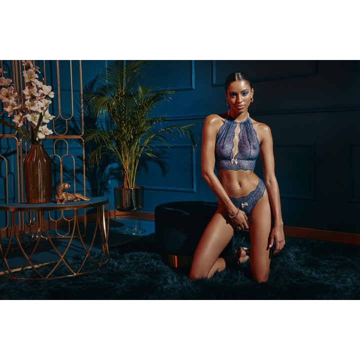 Bracli Set  Sydney Bralette, Double & Glove Blau