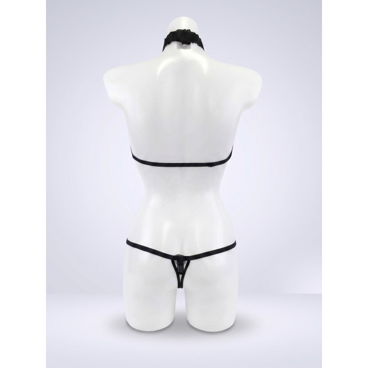 Set Luxxa Cachou Franges String offen & Harnais BH offen