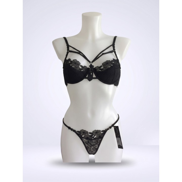 Set Luxxa Panama Bänder BH & String geschlossen