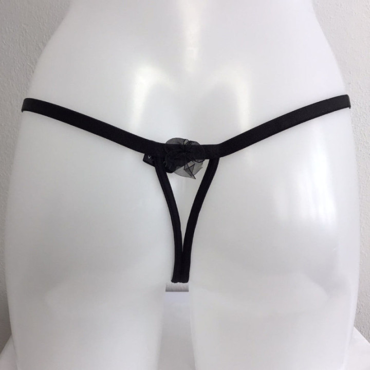 Luxus Dessous - Luxxa Cachou Franges Nude String offen kaufen