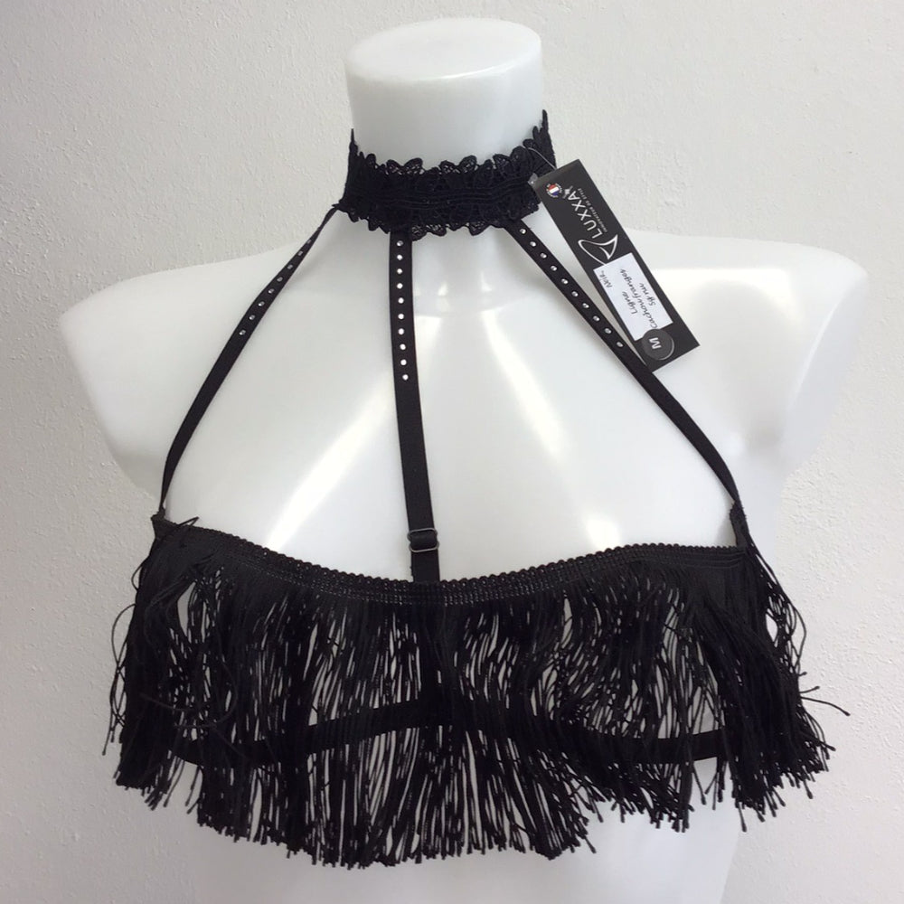 Luxxa Cachou Franges Harnais BH- Sg nu