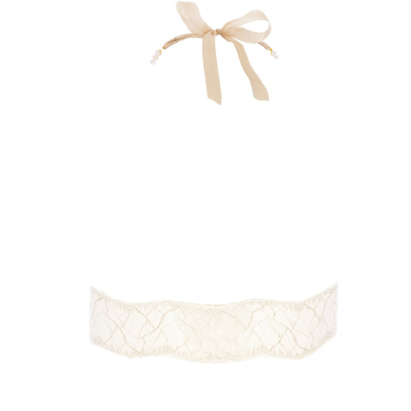 Dessous Set Bracli Bralette, String Double & Manchette Glove Creme