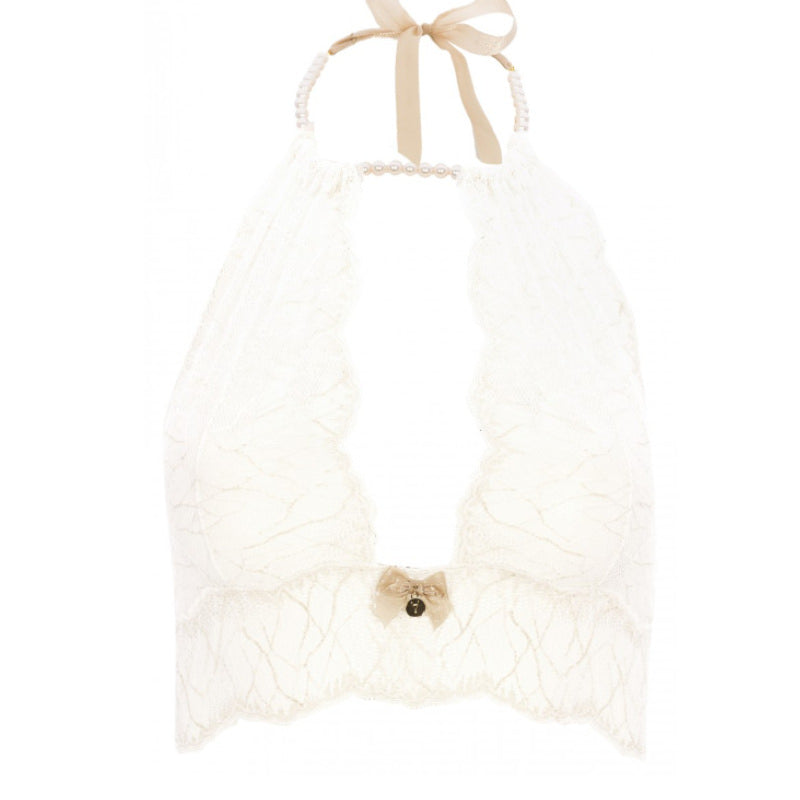Dessous Set Bracli Bralette, String Double & Manchette Glove Creme