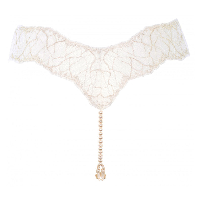 Dessous Set Bracli Bralette, String Double & Manchette Glove Creme