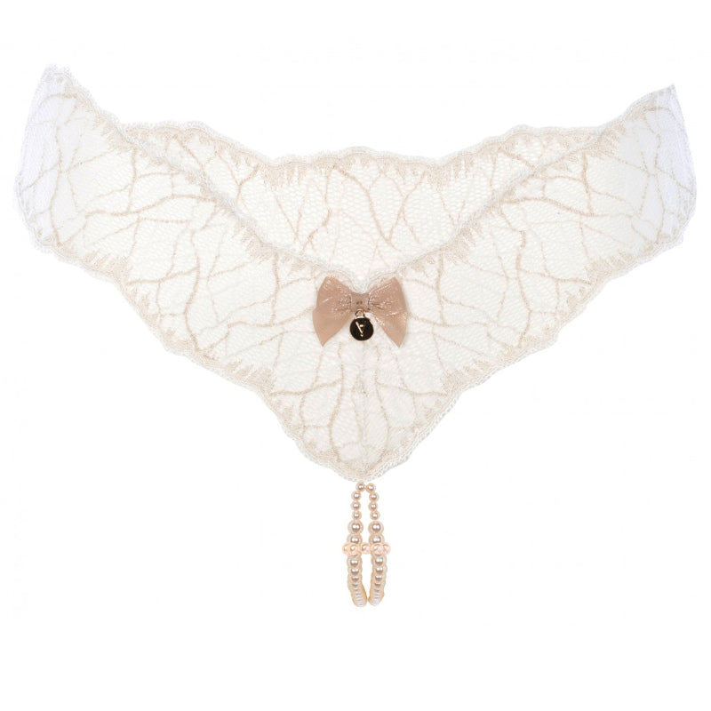 Dessous Set Bracli Bralette, String Double & Manchette Glove Creme